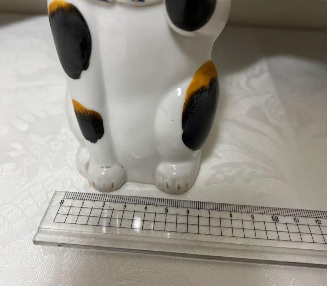 招福　招き猫 アンティーク　古瀬戸　レトロ　縁起物　約１８センチ　猫　置物