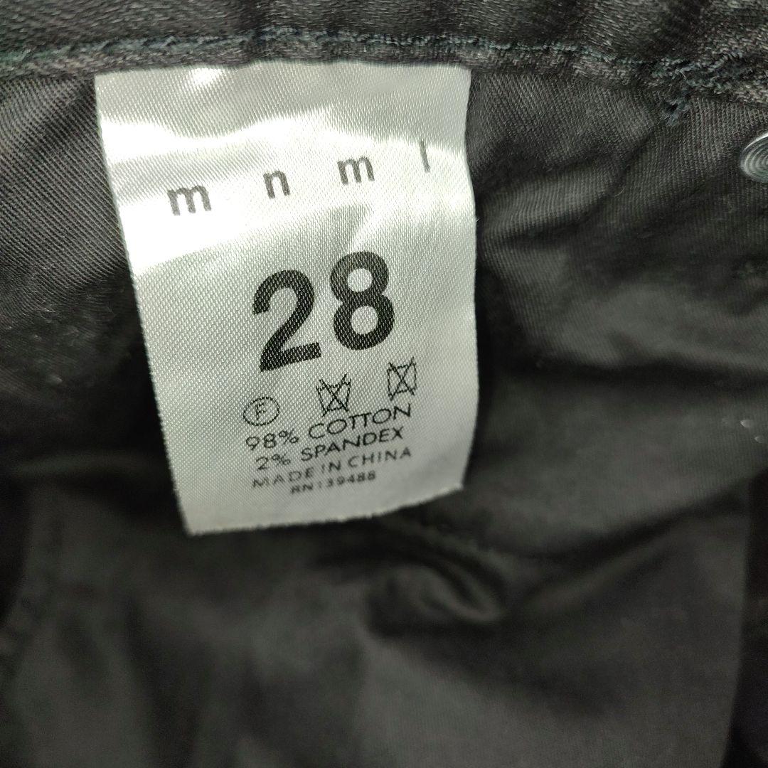 mnml size 28 スキニーデニム ブラック コーティング ミニマル