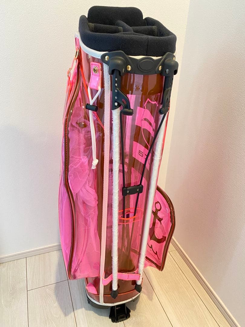 mutaマリン　ゴルフ　スケルトン　キャディバッグ　【ピンク】