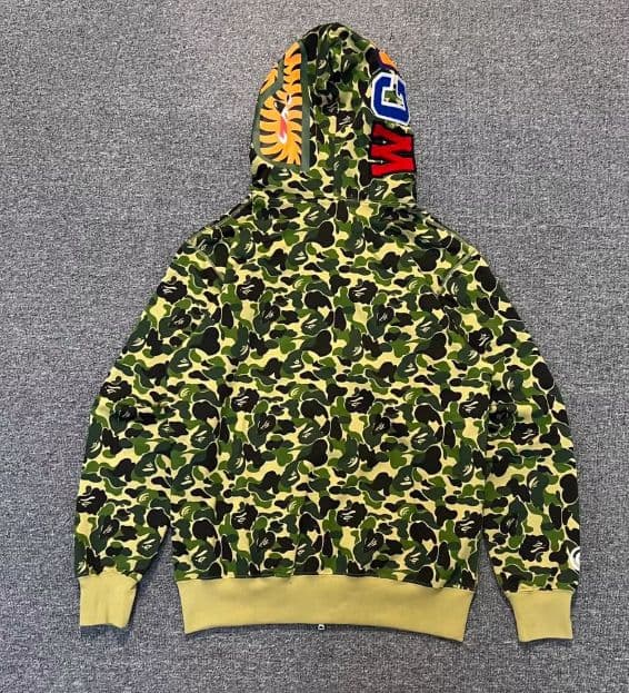 A Bathing Ape カモフラージュ シャークパーカー L