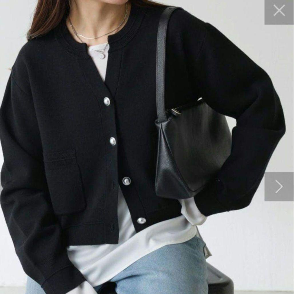 新品タグ付　GALLARDAGALANTE　スウェットライクカーディガンブラック