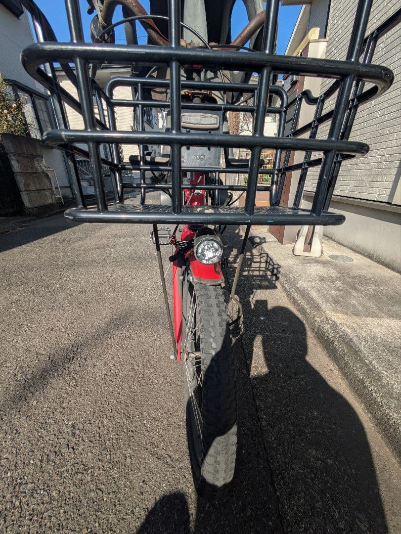 電動アシスト自転車　ヤマハ パスバビーアン20インチ 子供乗せ 赤色