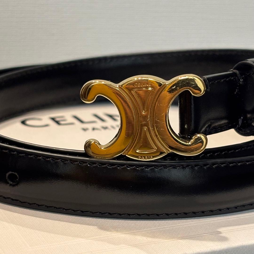 CELINE セリーヌ　スモール トリオンフ ベルト ブラック　70