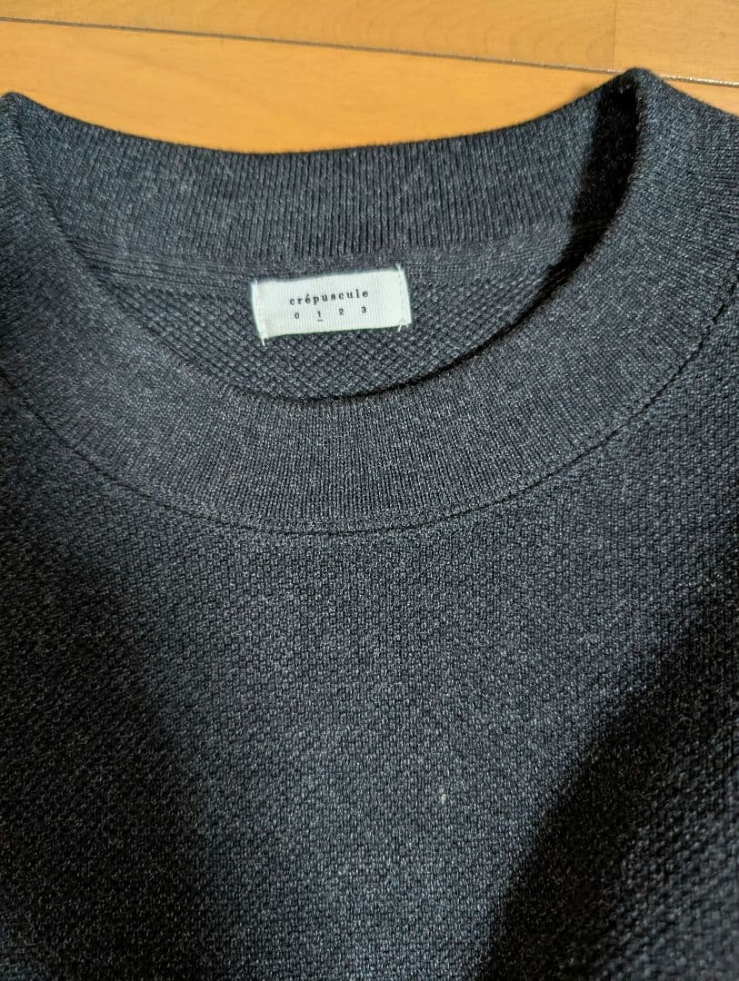 25aw crepuscule コットンウール ニット 鹿の子編み 1