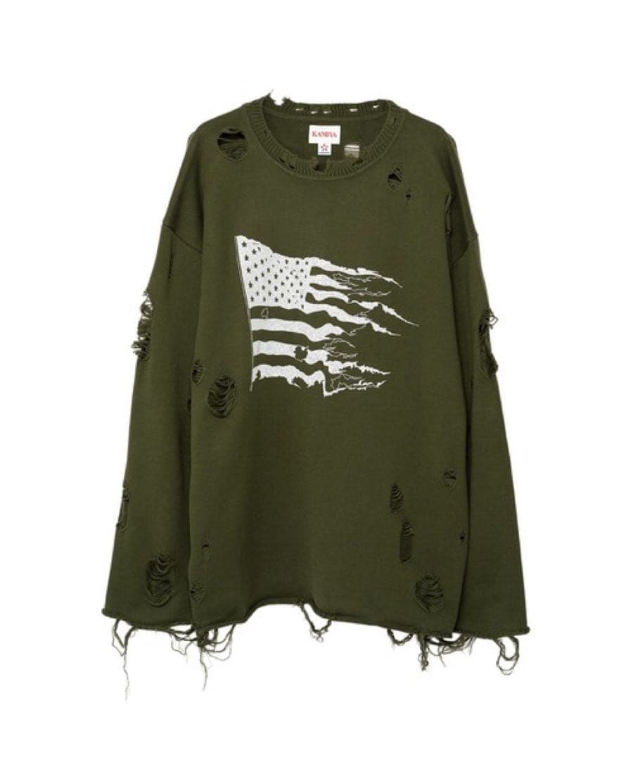 KAMIYA Destroyed Long Sleeve Knit Mサイズ