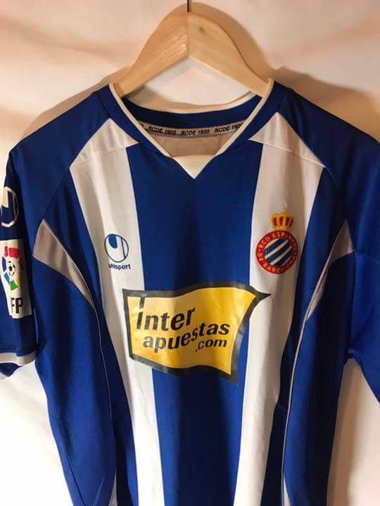 正規品uhlsport RCDエスパニョール「7」中村俊輔 半袖XLユニフォーム