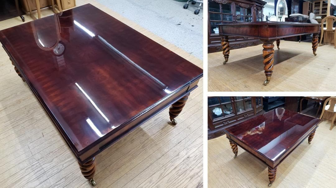 i51　アンティーク　スペイン製　真鍮　ツイストレッグ　センターテーブル