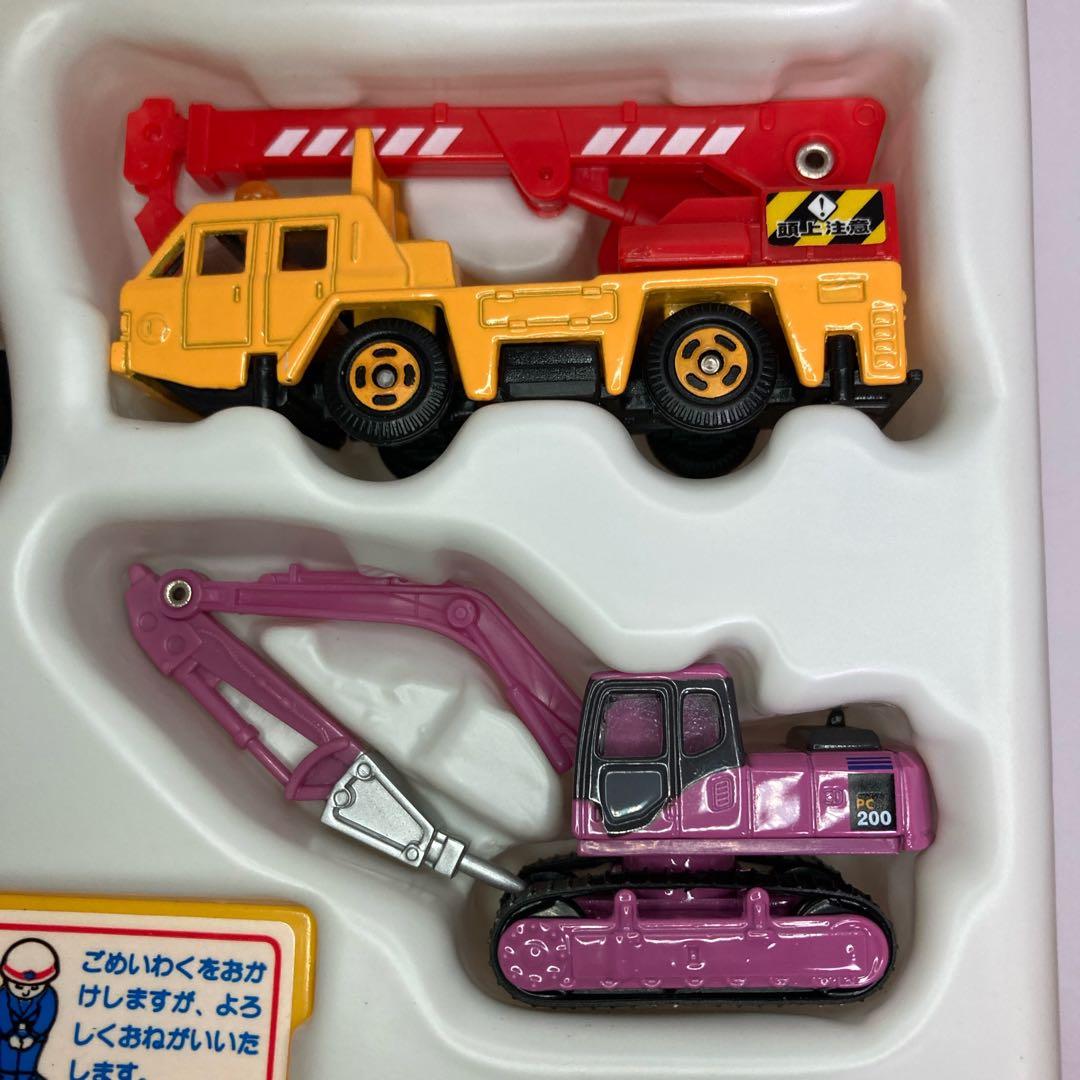 ◆絶版◆完品◆建設車両セット2◆クレーン ミキサー車 ブルドーザー ショベル