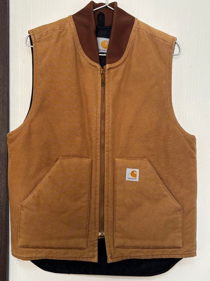 Carhartt カーハート ダック地ベスト ワークベスト 中綿キルティング裏地