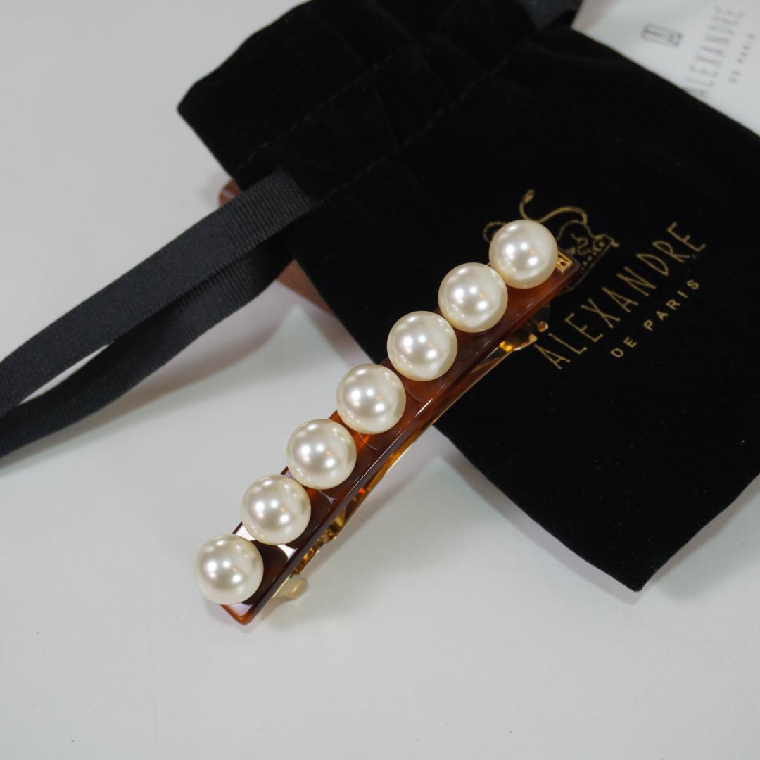 〇●ALEXANDRE DE PARI●〇アレクサンド　バレッタ　　パール装飾
