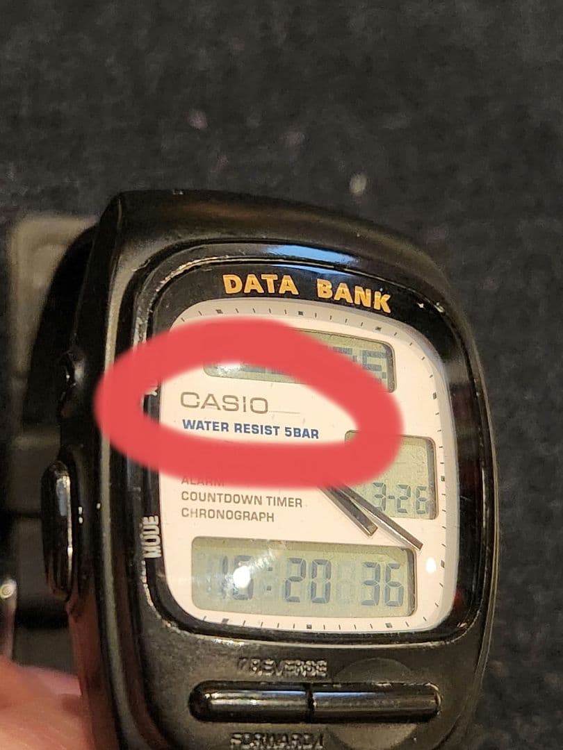 カシオ 腕時計 データバンク AB-50W casio 電池交換