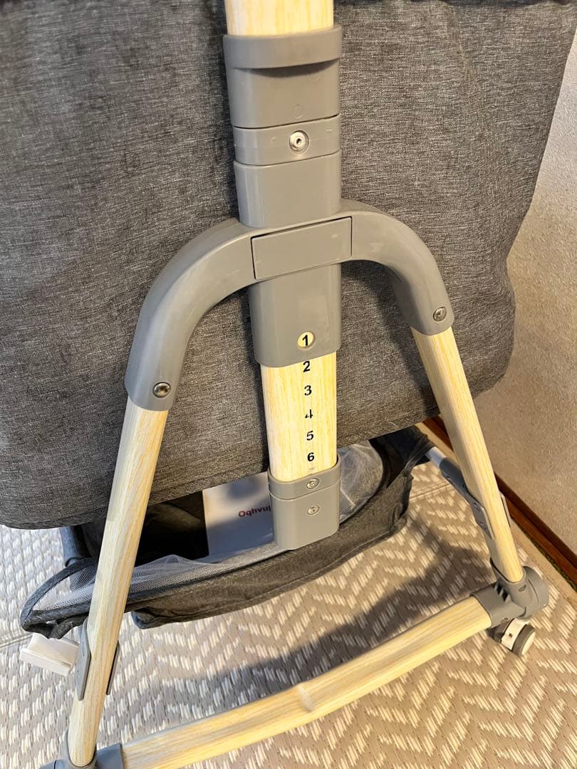 Oathvup ベビーベッド グレー