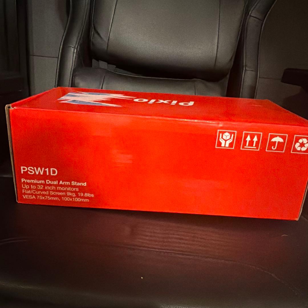 【Pixio】デュアルモニターアーム ブラック PS1D