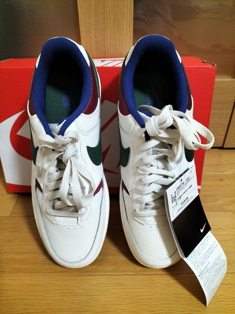 NIKE Air Force 1 ホワイト/グリーン/バーガンディ/ネイビー