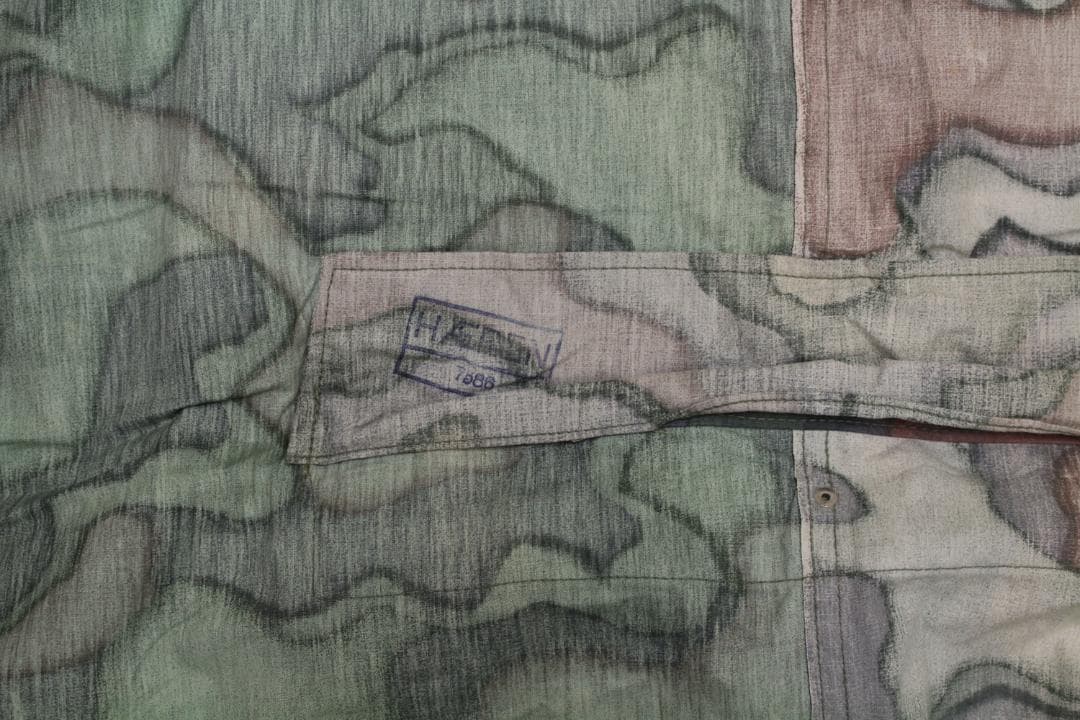 デッドストック ノルウェー軍 テント A カモフラージュ2 軍幕 ポンチョシート