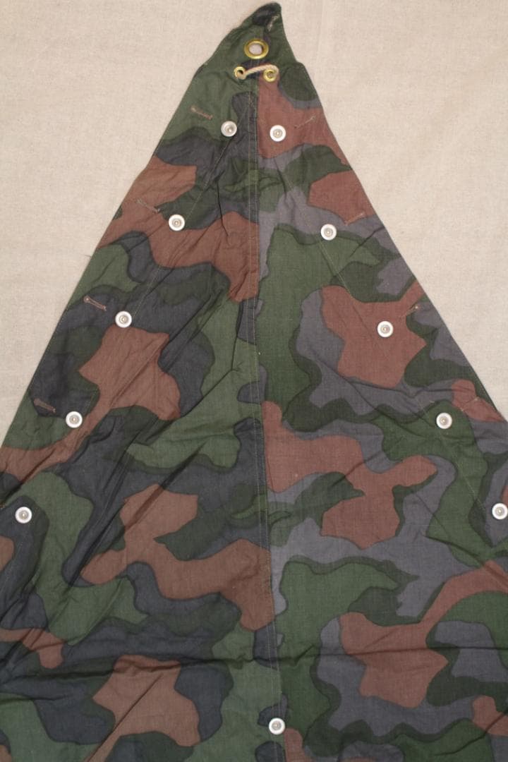 デッドストック ノルウェー軍 テント A カモフラージュ2 軍幕 ポンチョシート