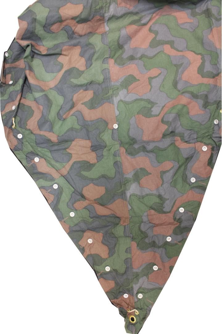 デッドストック ノルウェー軍 テント A カモフラージュ2 軍幕 ポンチョシート