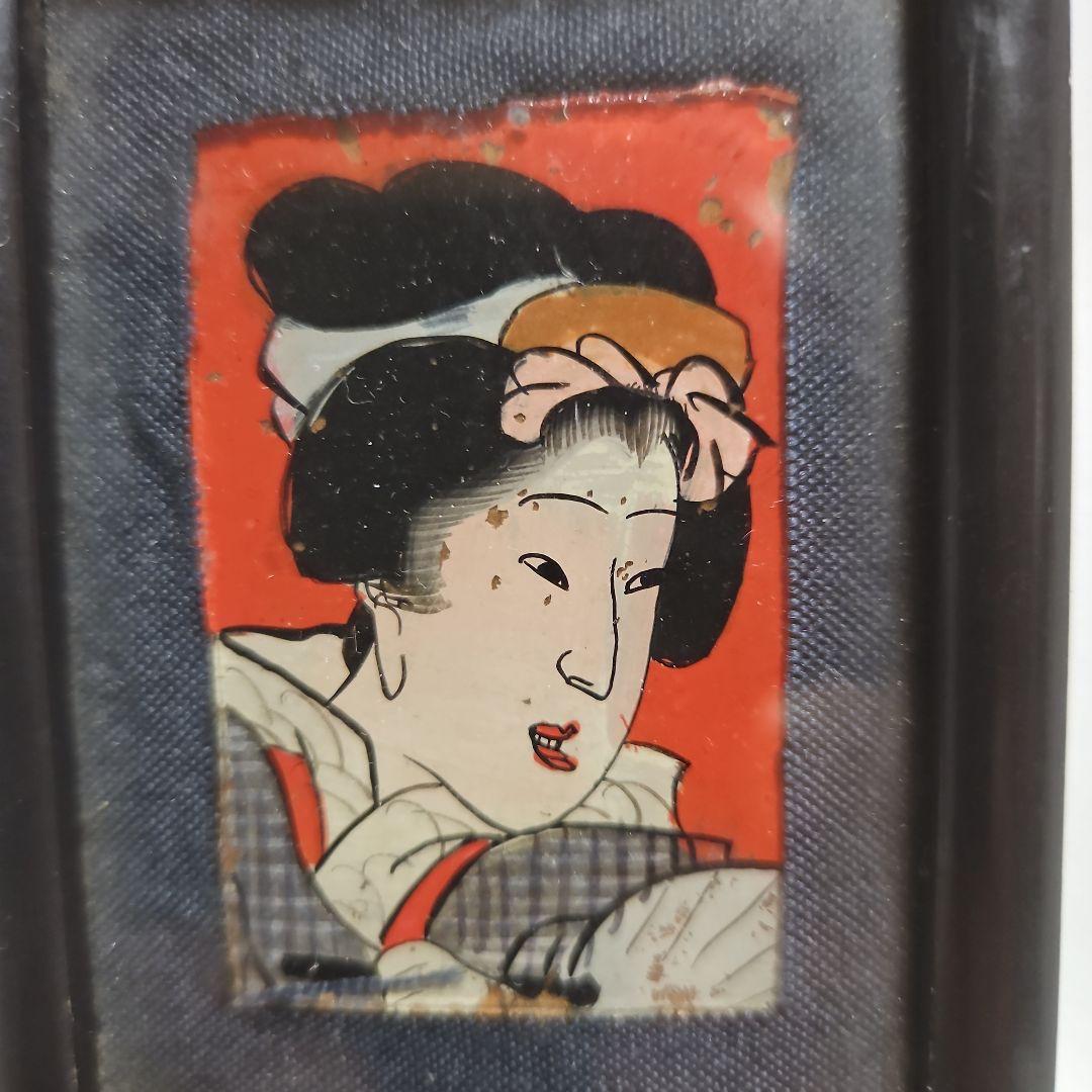 ミニ額入　ガラス絵　浮世絵