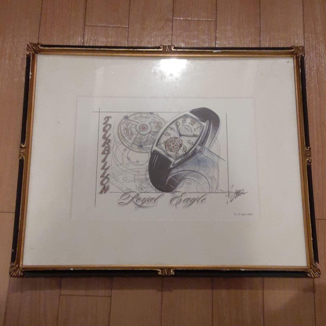 値下げ！非売品！フランク・ミュラー時計 デッサン絵画