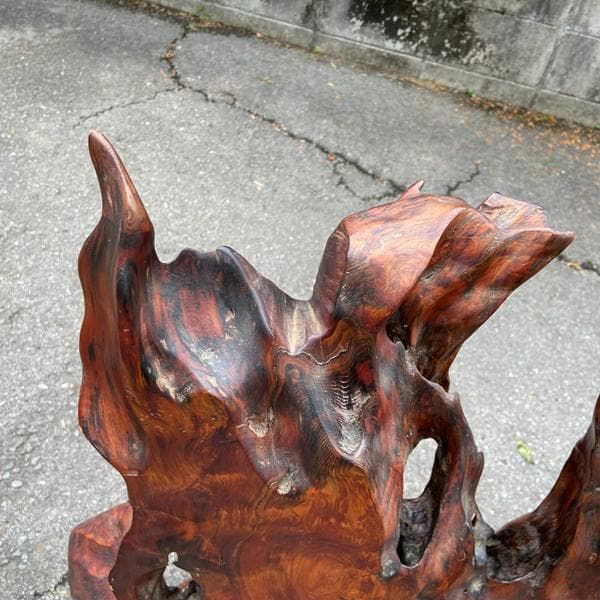 Y【伝統工芸】希少品！屋久杉？ 置物 飾り オブジェ インテリア 木製 傷あり