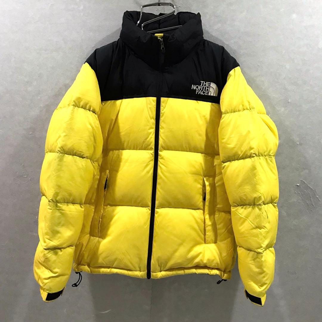 THE NORTH FACE ヌプシ ダウンジャケット 黄黒 L