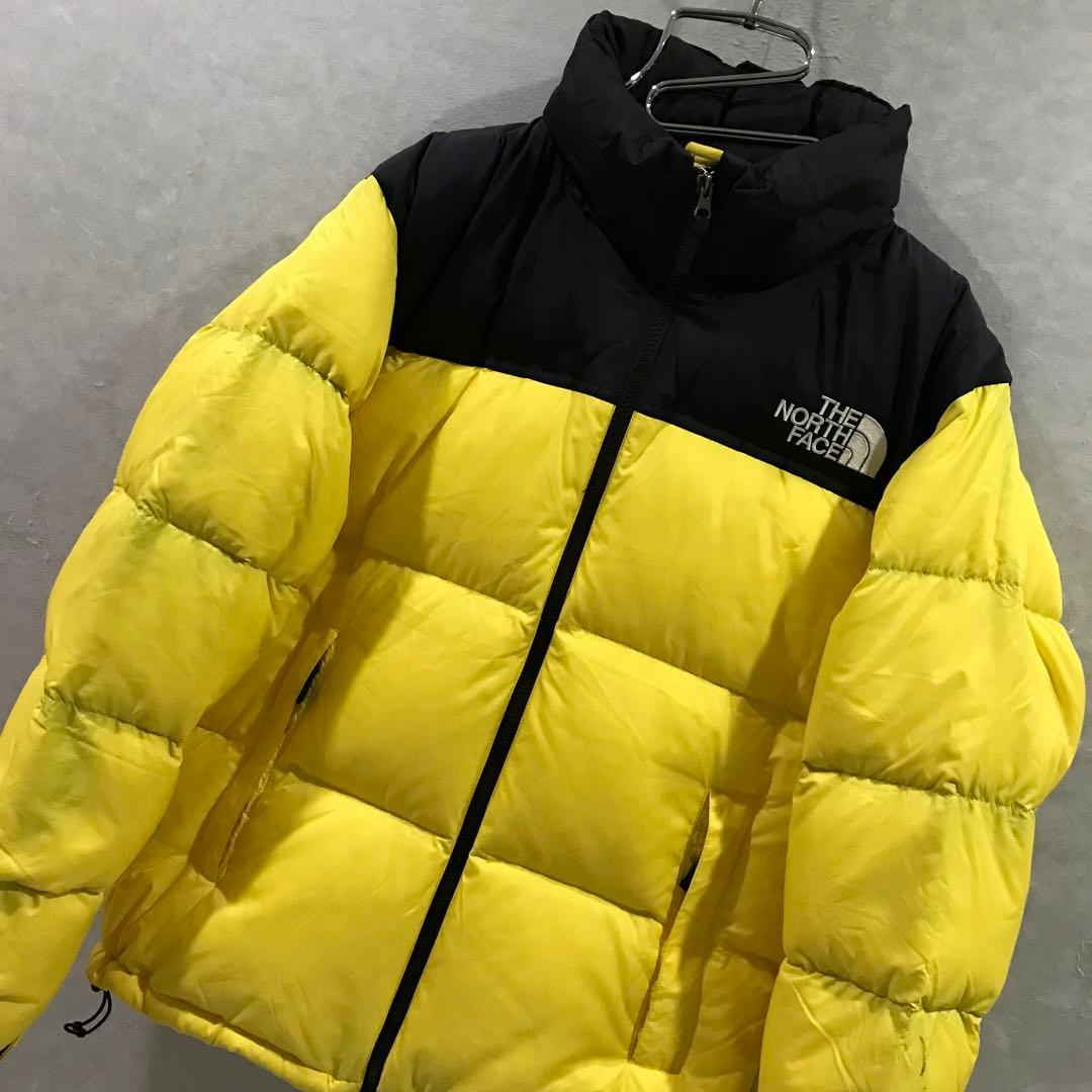 THE NORTH FACE ヌプシ ダウンジャケット 黄黒 L