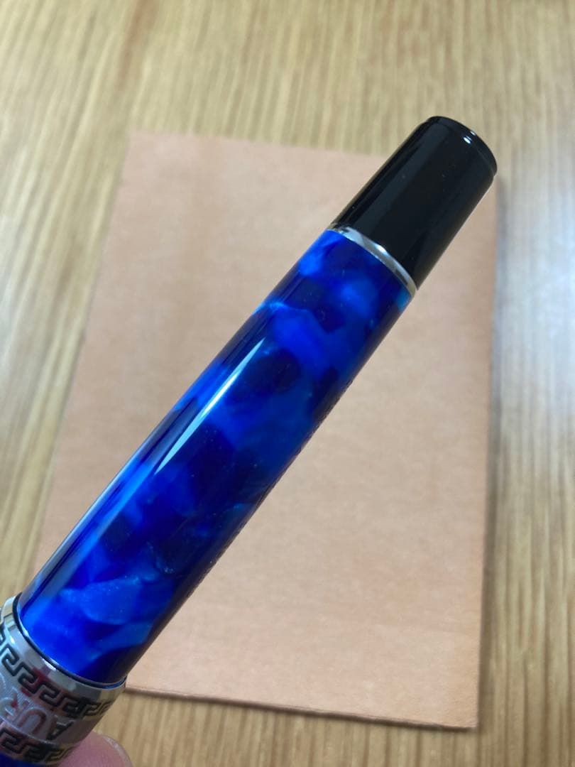 大幅値下げ！アウロラ 万年筆 青 14K金 Mニブ