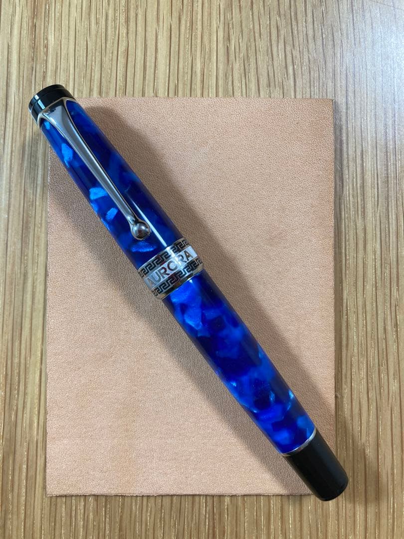大幅値下げ！アウロラ 万年筆 青 14K金 Mニブ