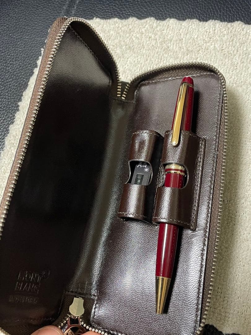 ‼️激レア‼️◾️美品◾️ペンケース2本差し◾️クロコダイル◾️ファスナー開閉式ボールペン◾️