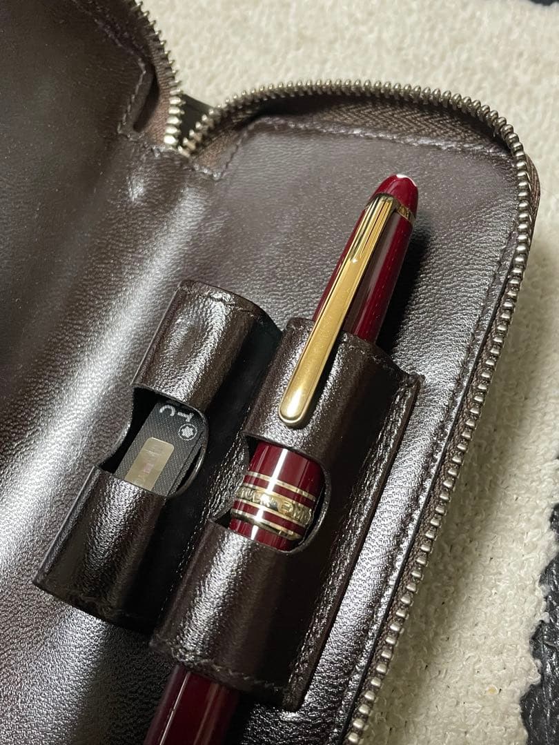 ‼️激レア‼️◾️美品◾️ペンケース2本差し◾️クロコダイル◾️ファスナー開閉式ボールペン◾️