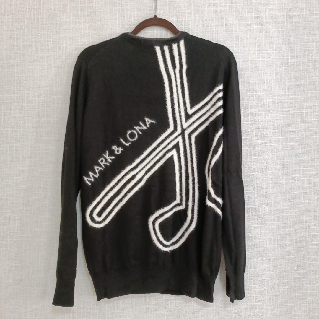 【美品】MARK & LONA スカルプリント セーター　48　Ｌサイズ　黒
