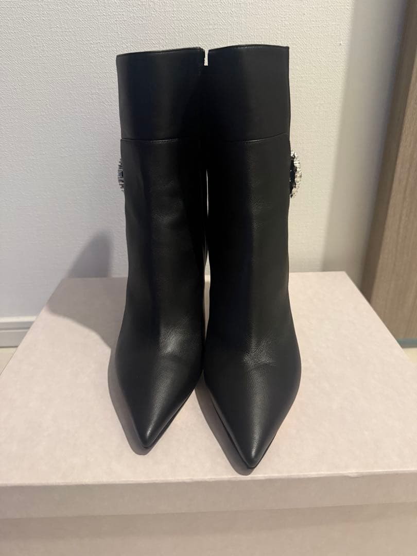 【新品未使用】JIMMY CHOO ショートブーツ BLACK 38 24.5