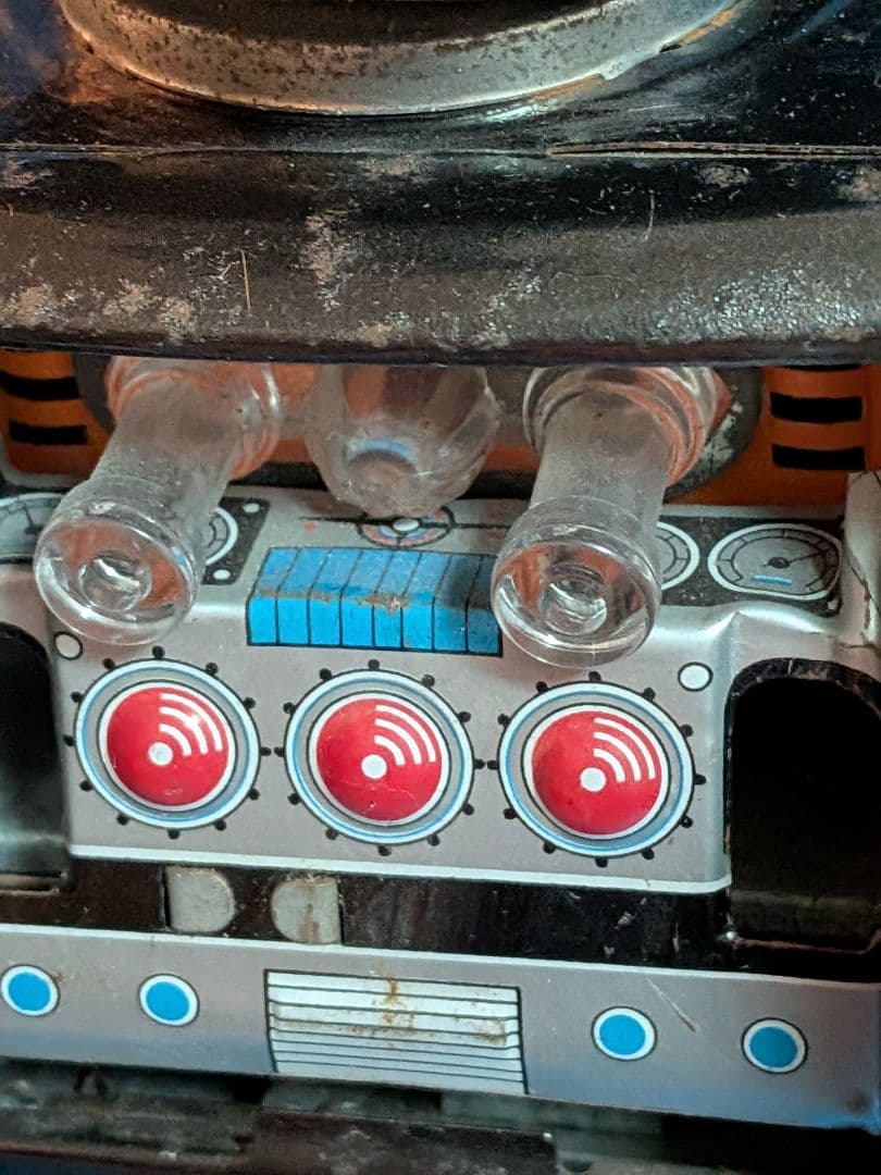 １９６０年代堀川玩具製「スーパー火星大王」稀少レア不動ブリキロボットジャンク扱品