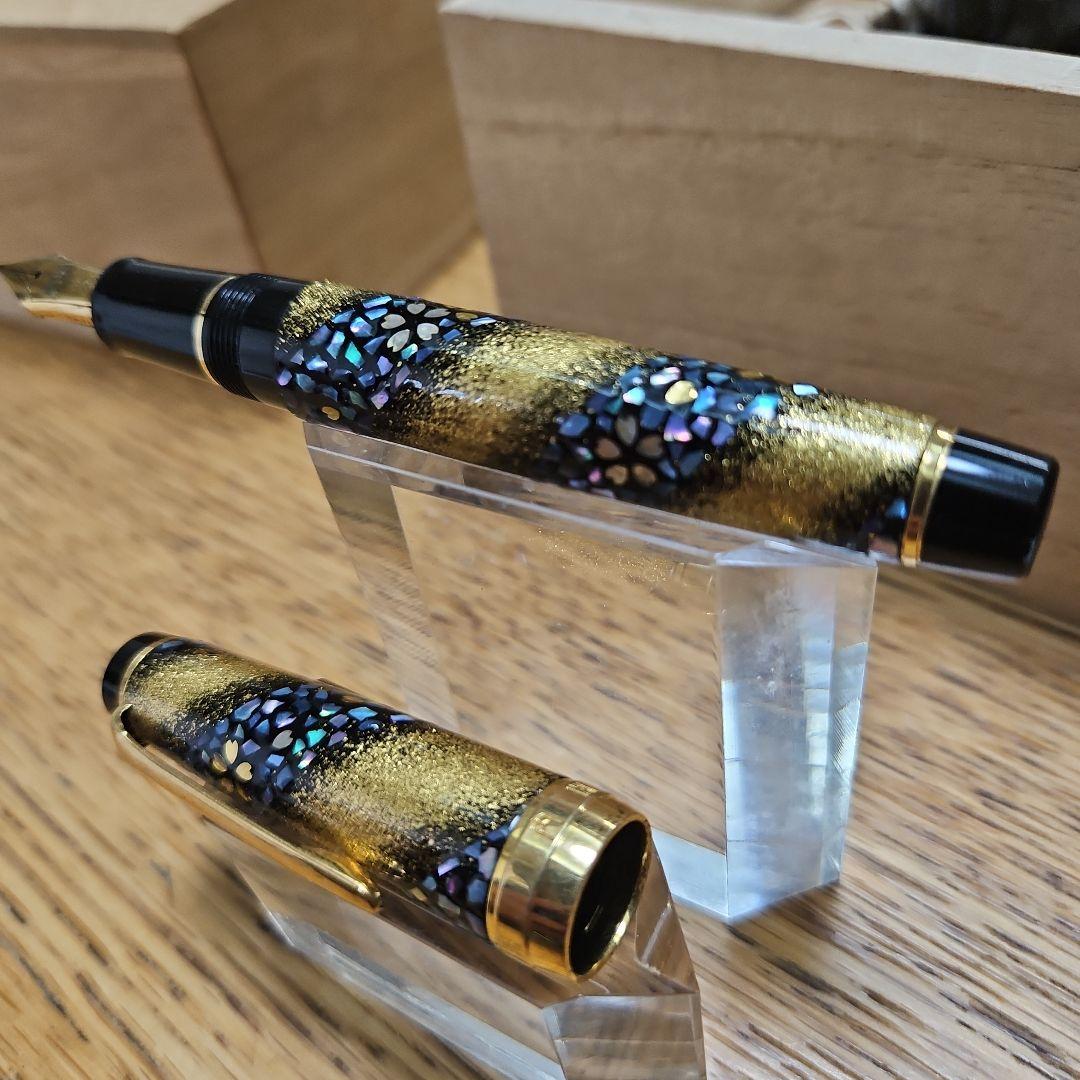 【超レア】セーラー万年筆 21K 内閣総理大臣特別慰労品 螺鈿蒔絵 桜流れ