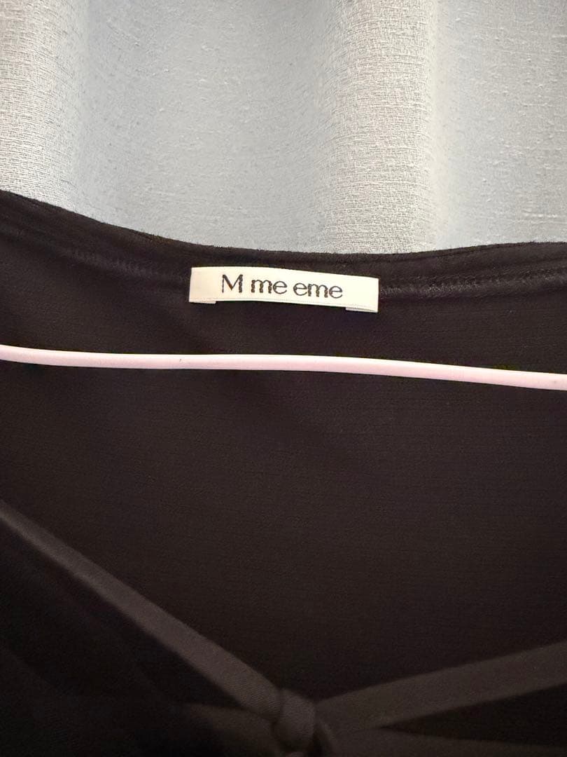 ワンピース m me eme Cross tulle flare mini onepiece