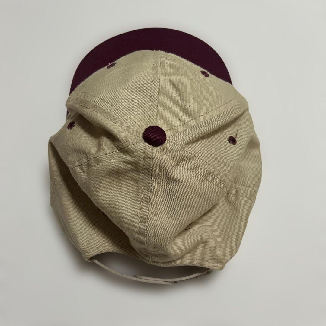 あ*様 80s ベージュ バーガンディ キャップ