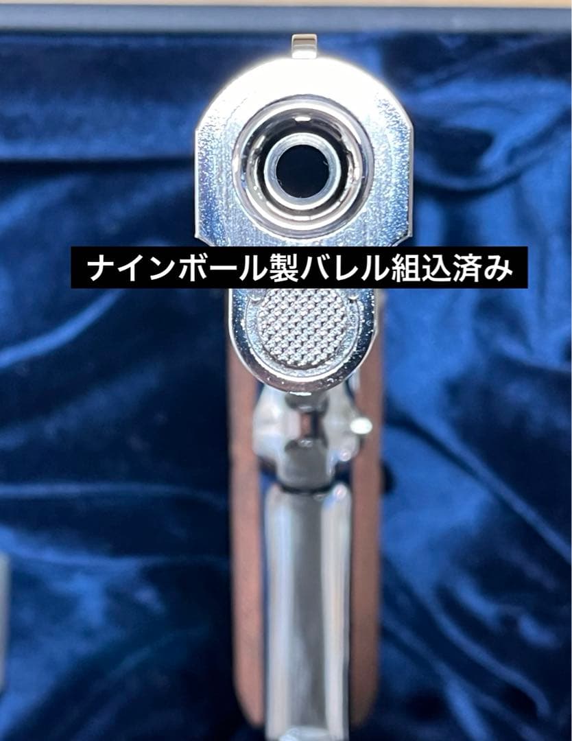 【HOGUEグリップ付属】コルトガバメント シリーズ'70 ニッケルフィニッシュ