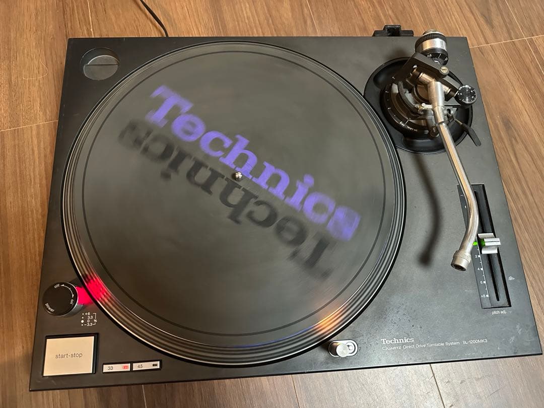 【業務使用無】カバー付Technics SL-1200MK3 ターンテーブル