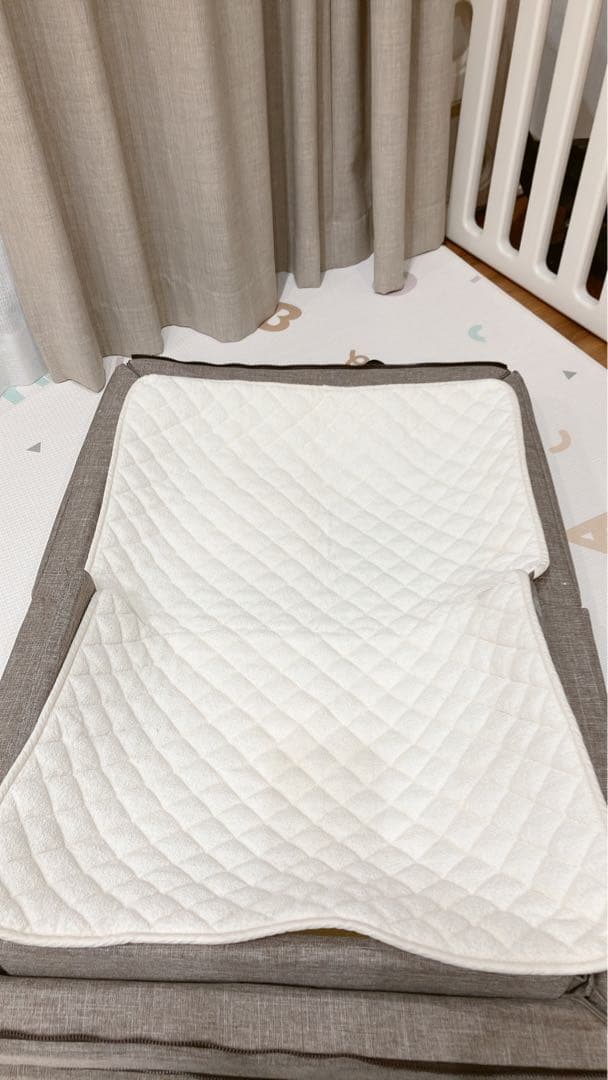 折りたたみベッド グレー 布団セット付き