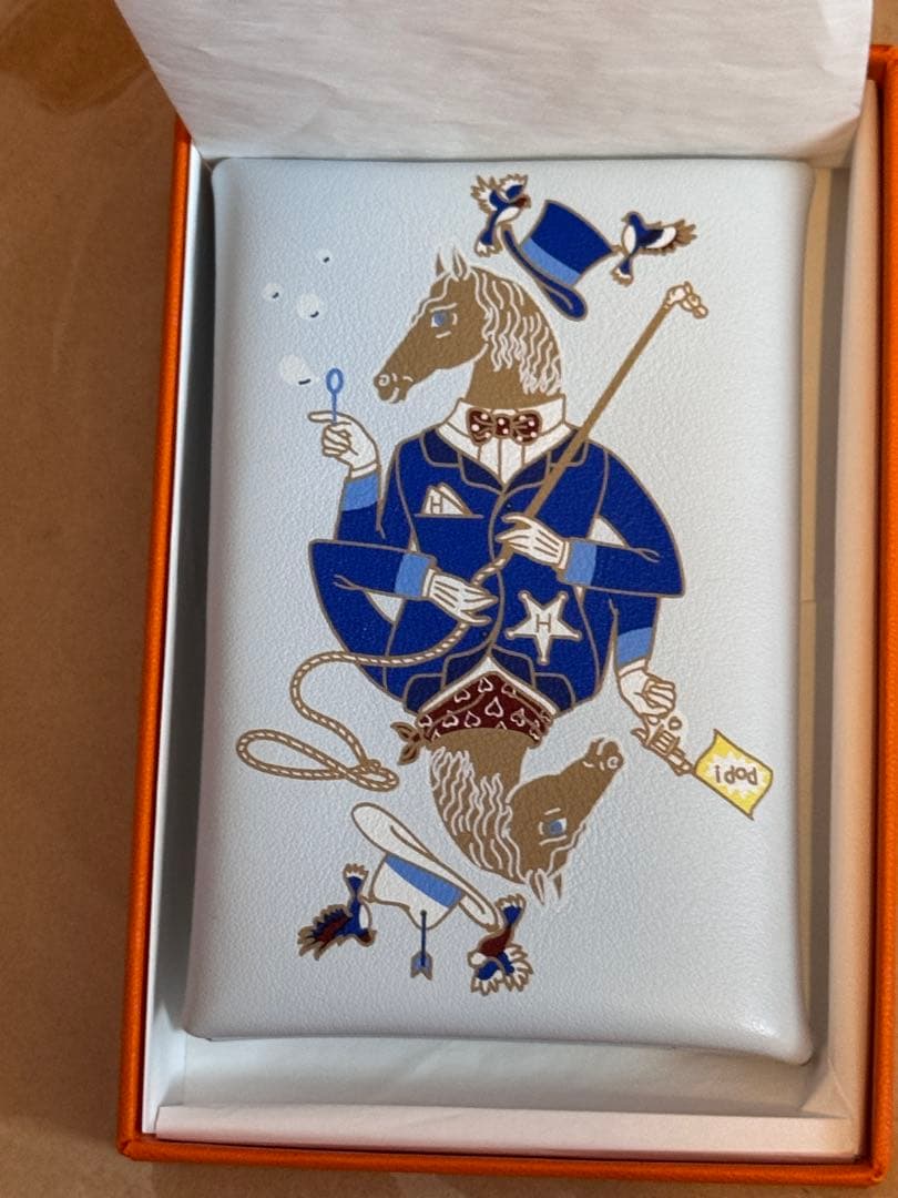 最終値下❣️【未使用品】HERMES 名刺入れ カルヴィ アリシアン 水色