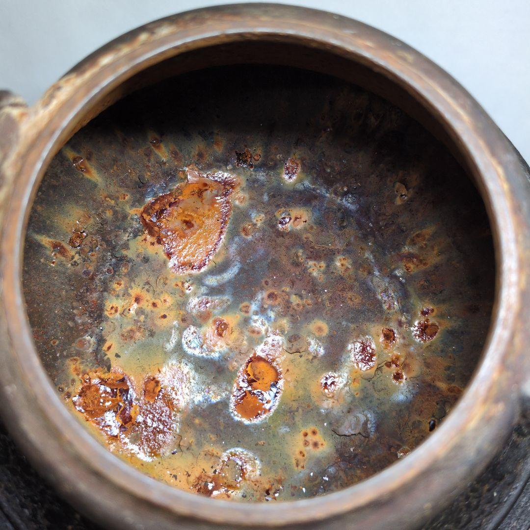 長文堂 桜地紋 鉄瓶 煎茶道具