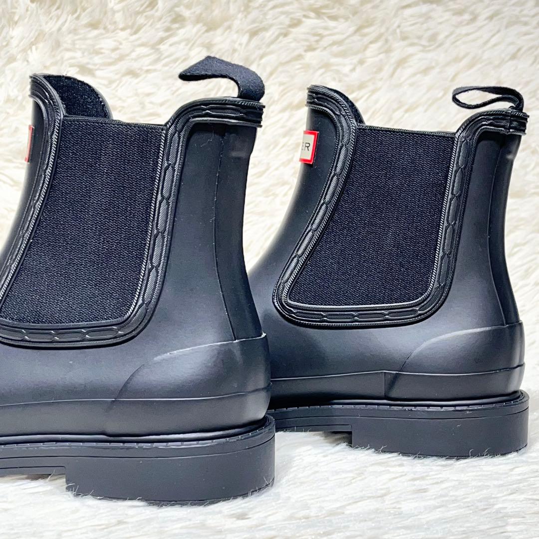 未使用級☆ハンター コマンド チェルシーブーツ 24㎝ 黒 完全防水 サイドゴア