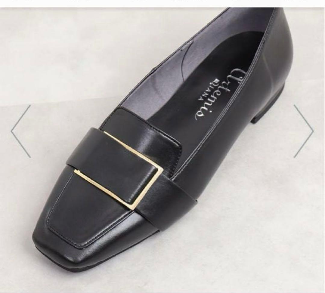 artemis by dianaダイアナ　スクエアトゥ メタルバックルローファー