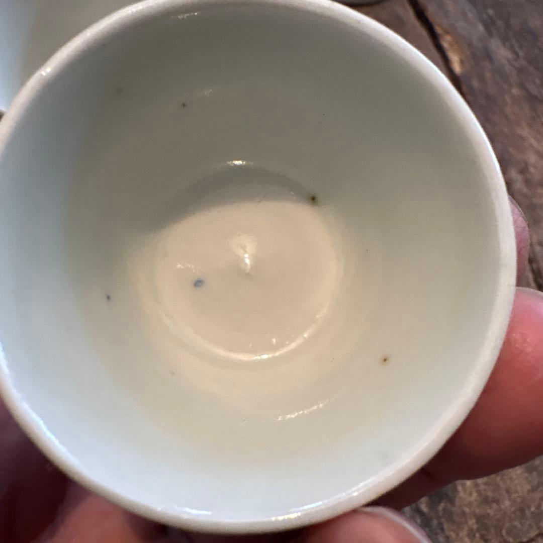 古伊万里　白磁　小猪口　10点　保存箱