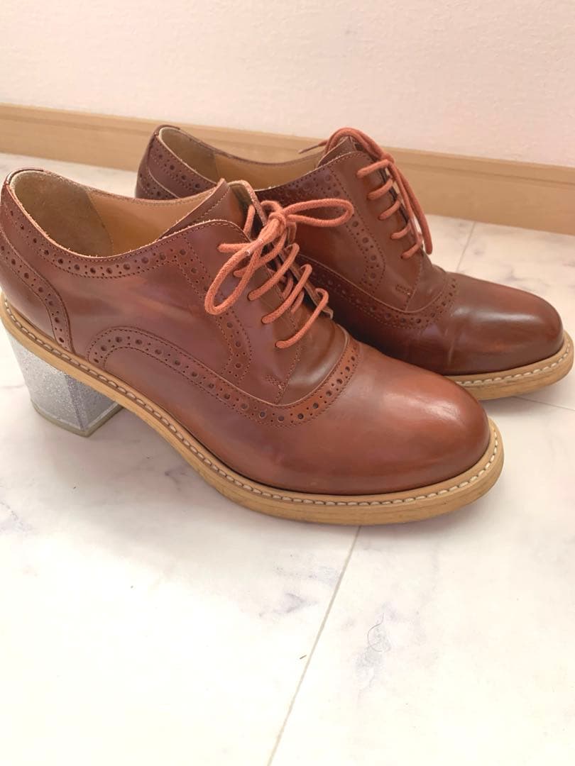 MM6 メゾンマルジェラ　クリアヒールローファー　レースアップシューズ