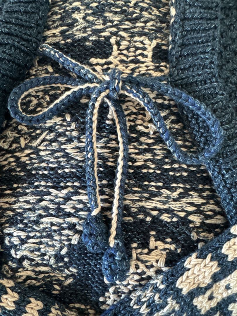 45R ハンドニットのボレロ（インディゴ）