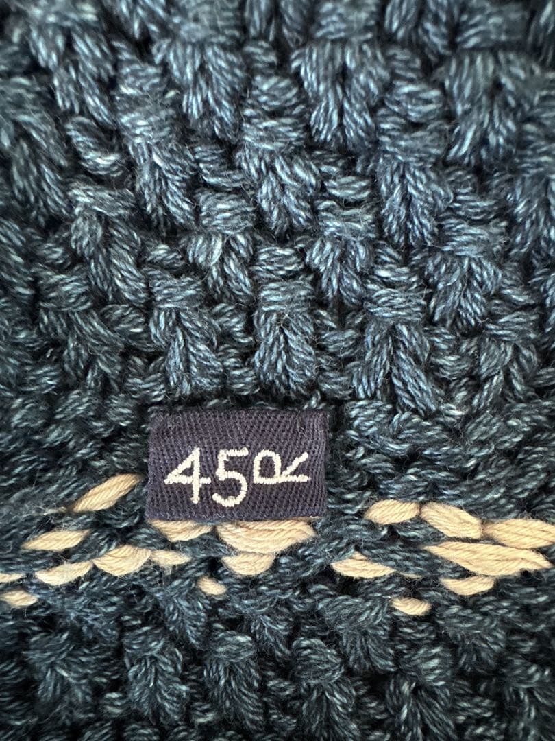 45R ハンドニットのボレロ（インディゴ）