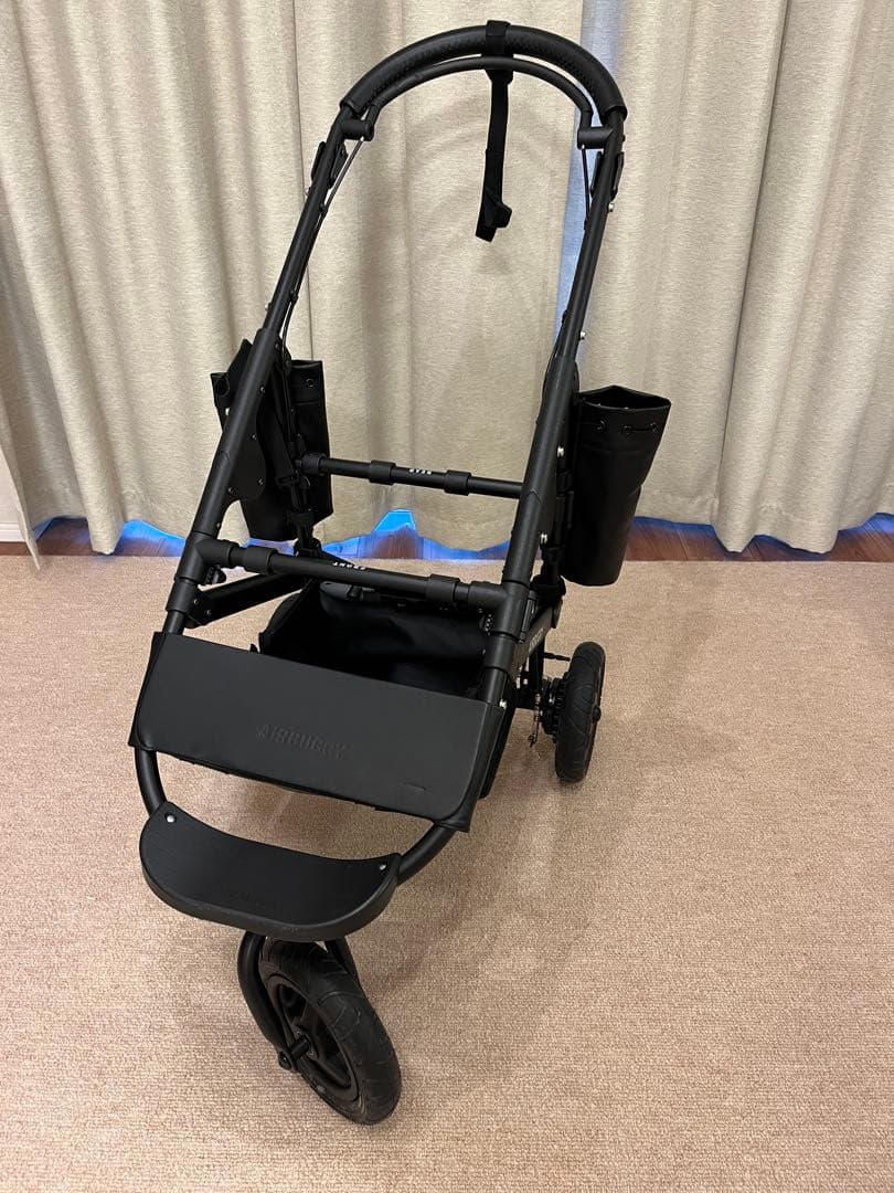 ★川崎市内直接手渡し★AirBuggy ドーム3ラージ ブラック 星柄カバー付