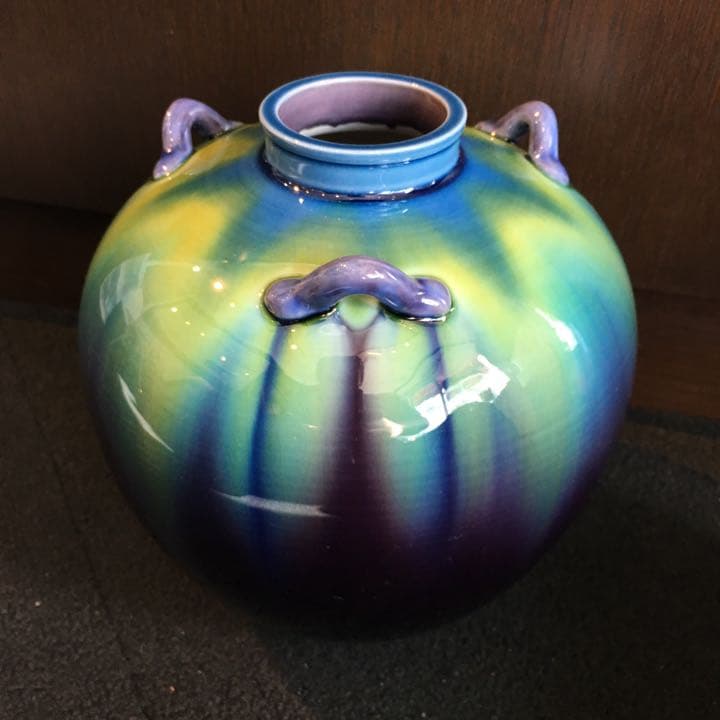 ☆人間国宝☆ 徳田八十吉・碧明釉・壺