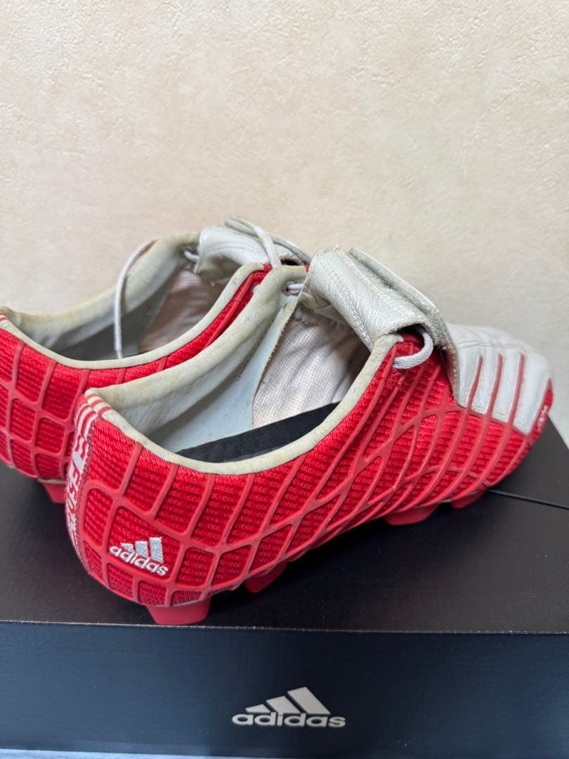 adidas F50+ サッカーシューズ シルバー/レッド 27.5cm